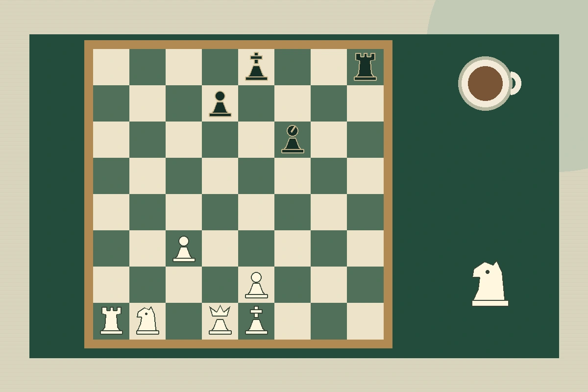 国际象棋教育主题独立插画，非赛事现场、真人肖像或官方活动照片
